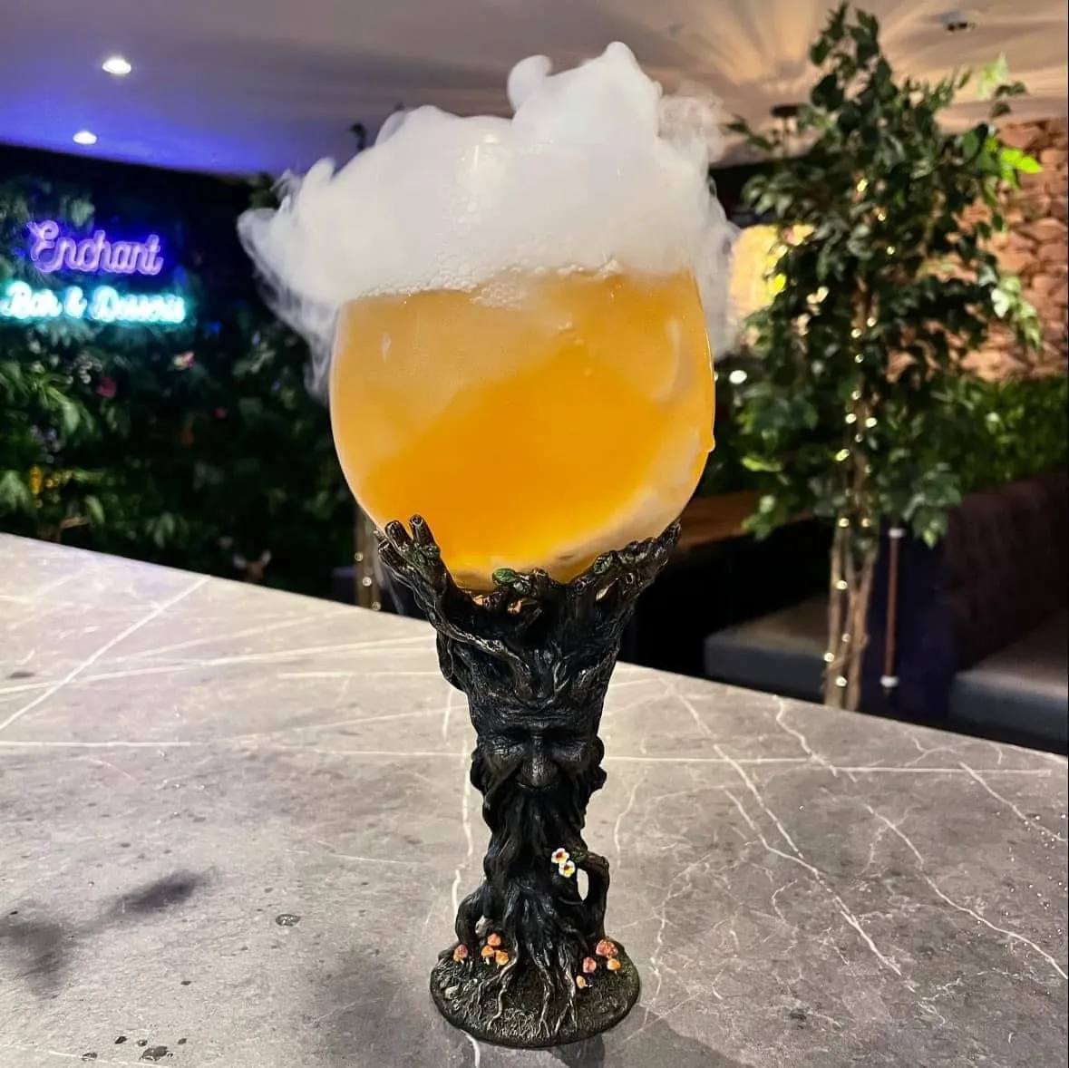 Cocktail being made at Enchant